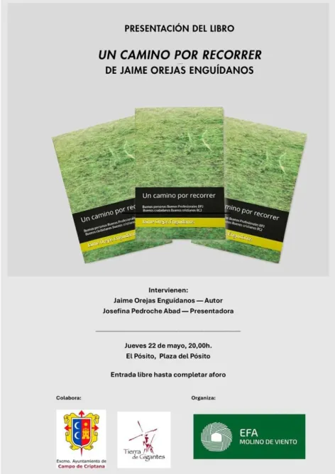 Agenda Ocio - Presentación de libro "Un camino por recorrer”, Jaime Orejas Enguídanos en Campo de Criptana 