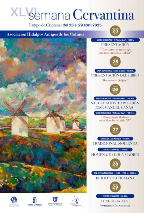 Agenda Ocio - Campo de Criptana celebra la XLVI Semana Cervantina del 23 al 29 de abril